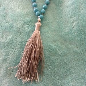 BOHEMIAN STYLE BEADED TASSLE NECKLACE